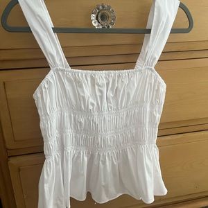 Staud white blouse top